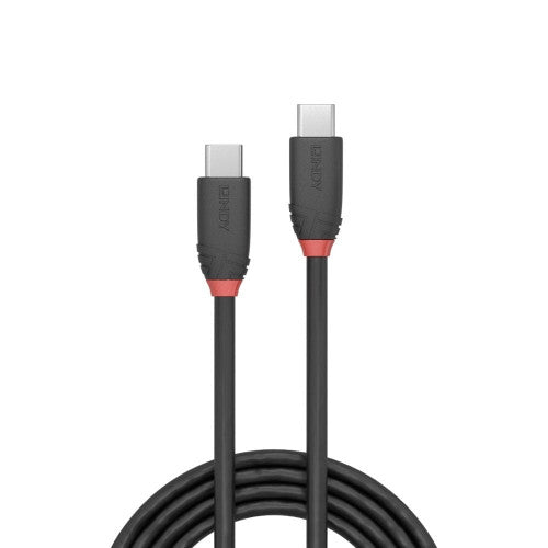 Lindy 1.5m USB 3.2 Type C to C Cable 20Gbps Black Line