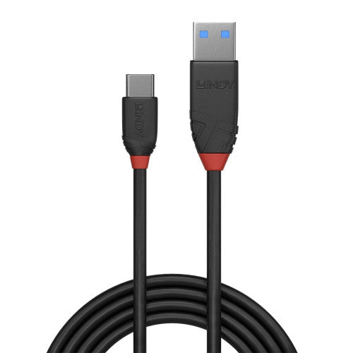 Lindy 1.5m USB 3.2 Type A to C Cable 10Gbps Black Line
