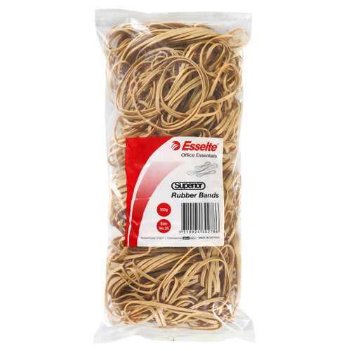Esselte 37837 Superior Rubber Bands No 35 500g Natural Colour Pack