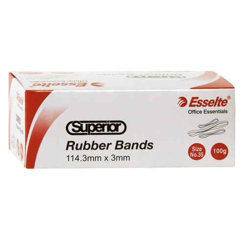 Esselte 37840P Superior Rubber Bands No 35 100g Natural Colour Box