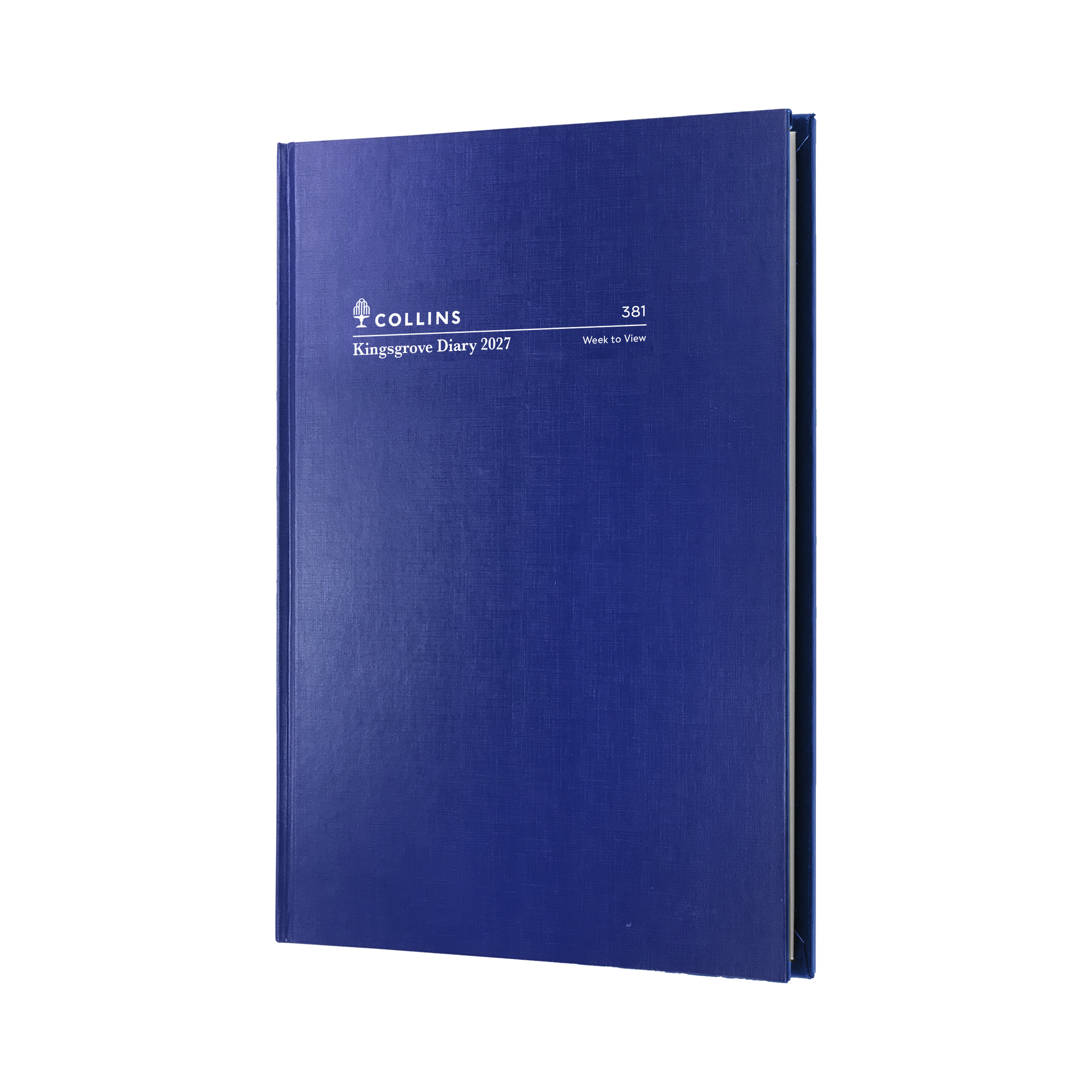 Collins Kingsgrove 2027 A5 Week to a View Diary Blue front cover