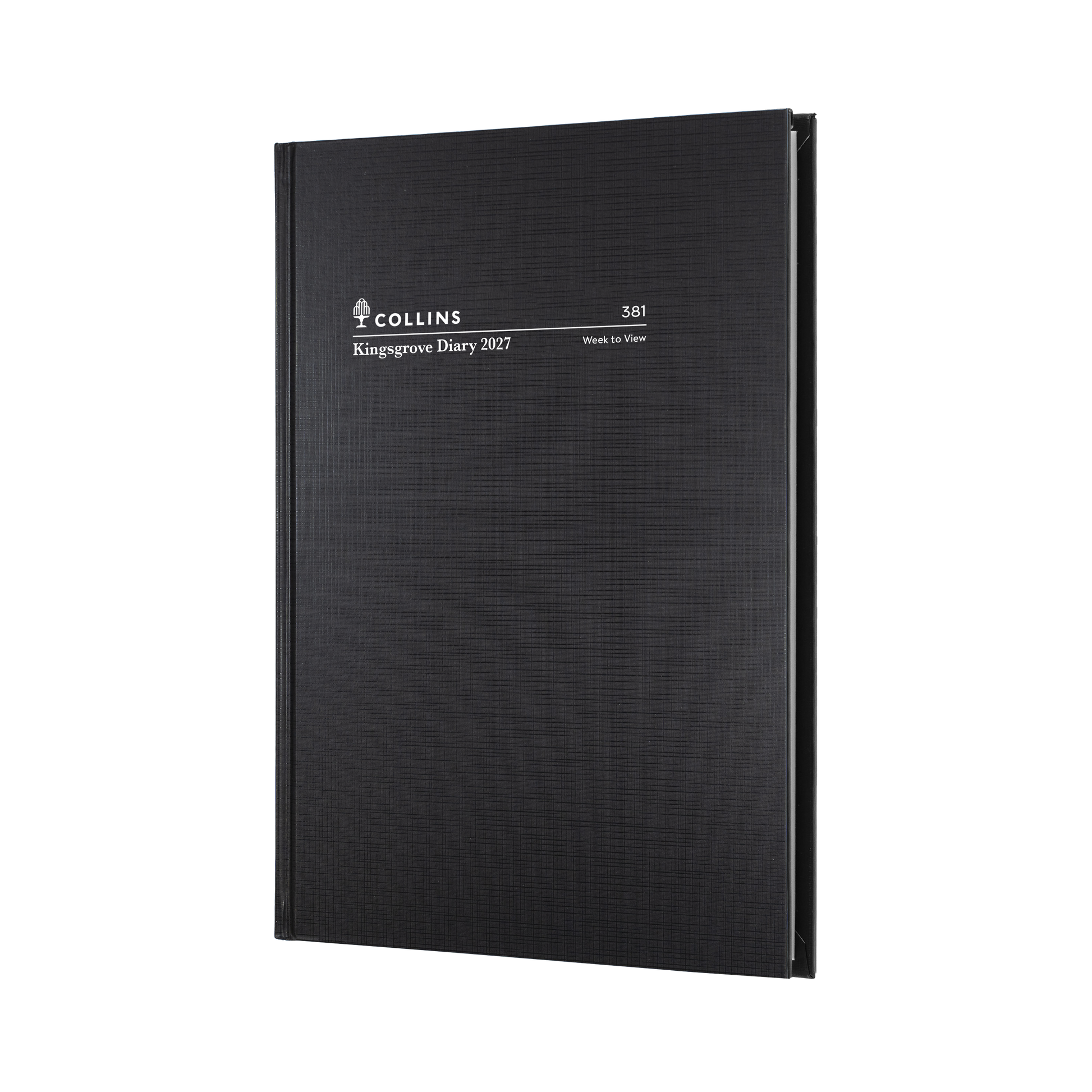 Collins Kingsgrove 2027 A5 Week to a View Diary Black front cover