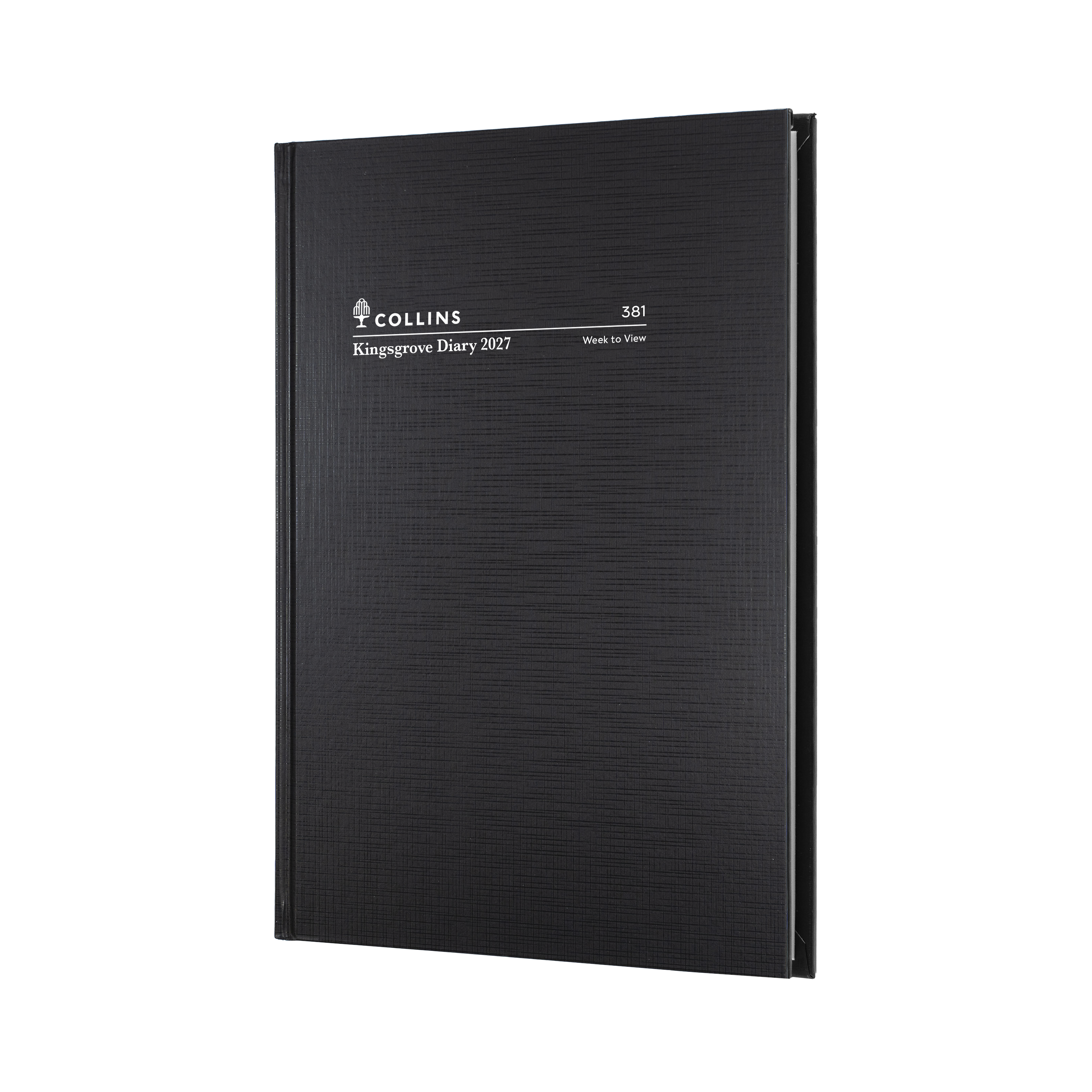 Collins Kingsgrove 2027 A5 Week to a View Diary Black front cover