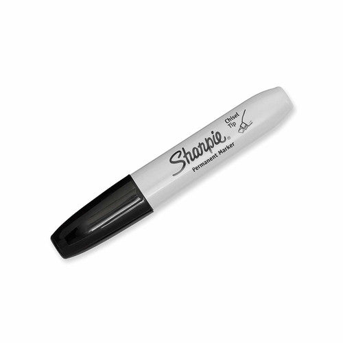 Sharpie Permanent Marker Chisel Tip Black Box of 12