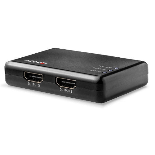 Lindy 2 Port HDMI 10.2G Splitter Compact