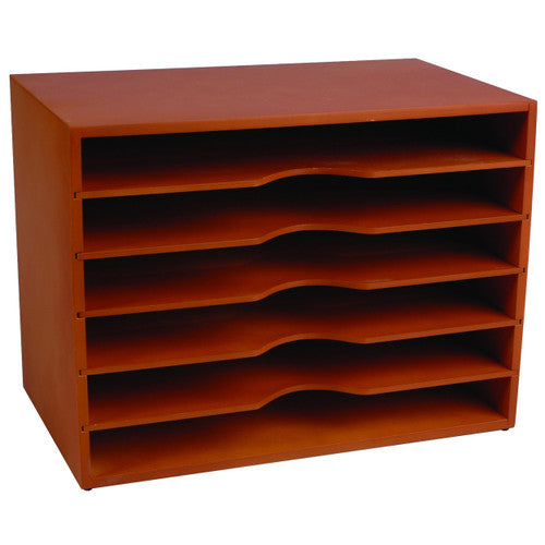 Esselte 38625 Naturals Stationery Stand Horizontal 6 Tier Wooden