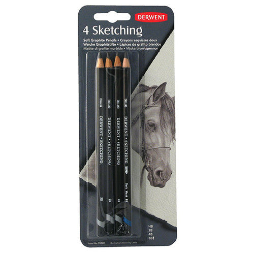 Derwent Sketching Pencil Medium Pack of 4 Box of 6