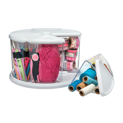 Deflecto Carousel Rotating Organiser 6 Bin