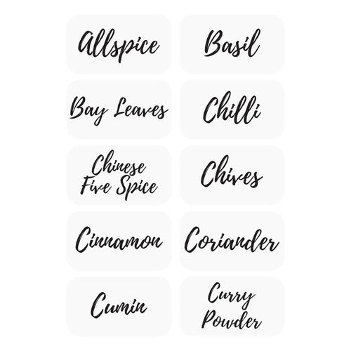 Avery Herb and Spices Label Kit Rectangle 44.4x25.4mm Clear 3 Pack 10UP