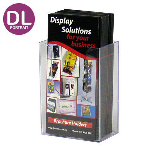 Deflecto Extra Capacity Wall Mount Brochure Holder DL Clear