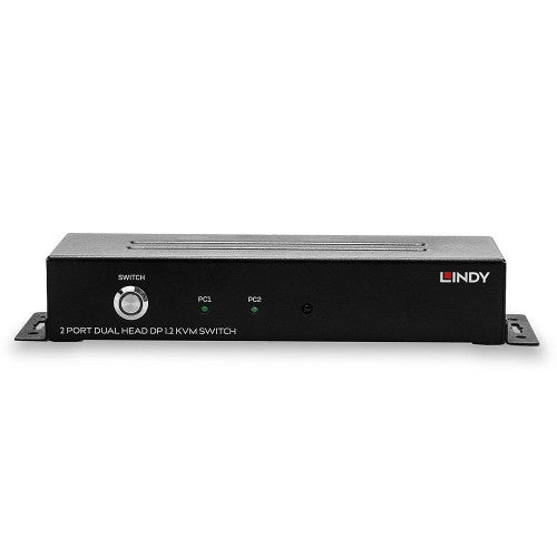 Lindy 2 Port Dual Head DisplayPort 1.2 KVM Switch