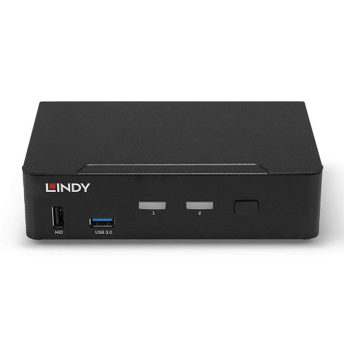 Lindy 2 Port DisplayPort 1.4 USB 3.0 and Audio KVM Switch