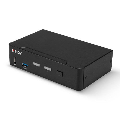 Lindy 2 Port DisplayPort 1.4 USB 3.0 and Audio KVM Switch