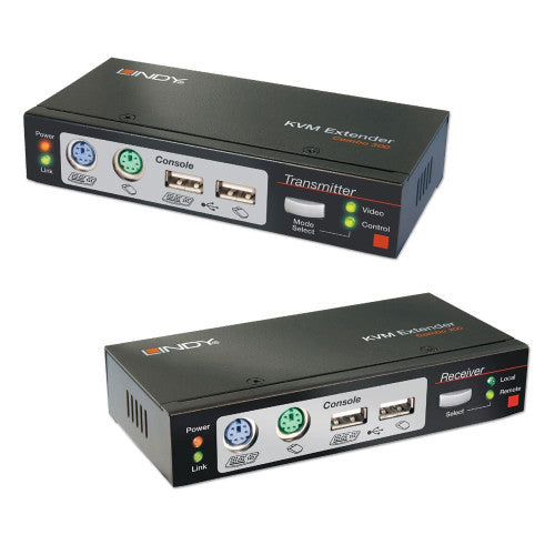 Lindy 300m Cat6 KVM Extender Combo USB and VGA