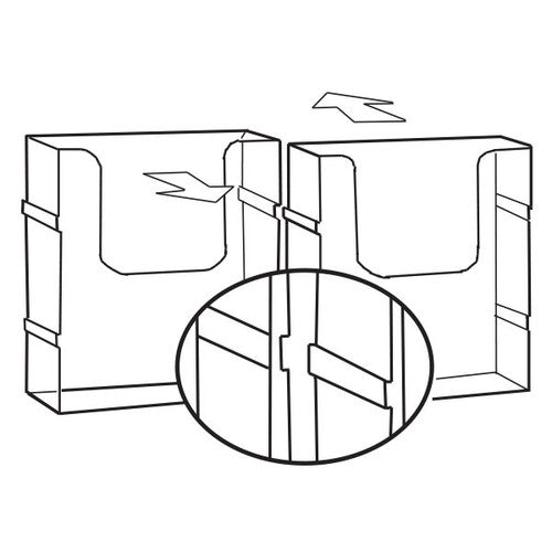Deflecto Linking Wall Mount Brochure Holder A4