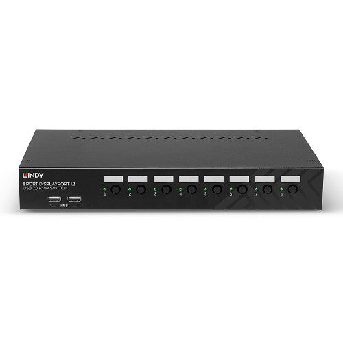 Lindy 8 Port DisplayPort 1.2 USB 2.0 and Audio KVM Switch