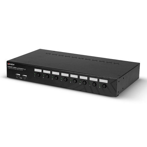 Lindy 8 Port DisplayPort 1.2 USB 2.0 and Audio KVM Switch