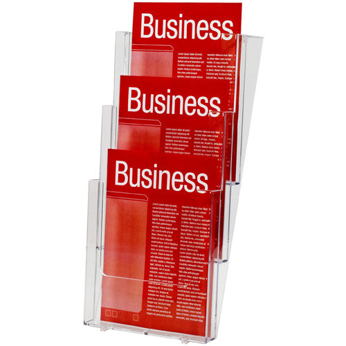 Esselte 39672 Brochure Holder A4 Wall Mount 3 Tier 3 Compartments