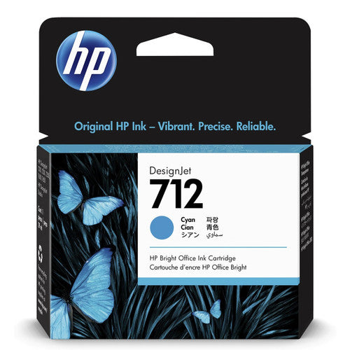 HP 712 DesignJet Ink Cartridge Cyan 29ml