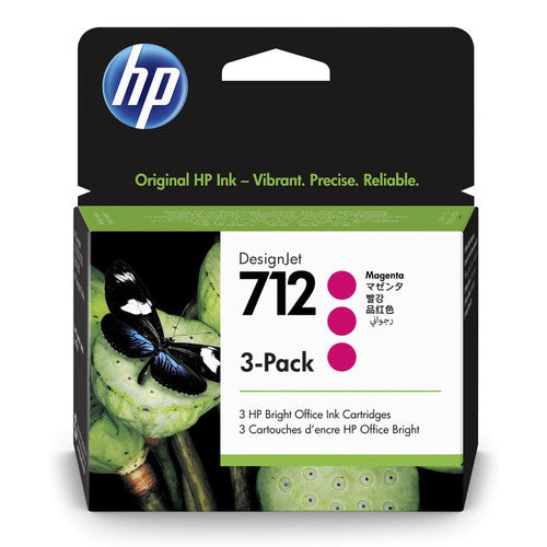 HP 712 DesignJet Ink Cartridges Magenta 29ml 3 Pack