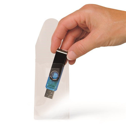 3L self adhesive USB pocket measuring 52.5x90mm, pack of 10 with DigiWallet included