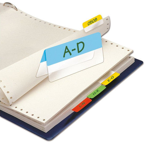 3L Twin Tabs 40mm white adhesive index tabs pack of 24 on white background