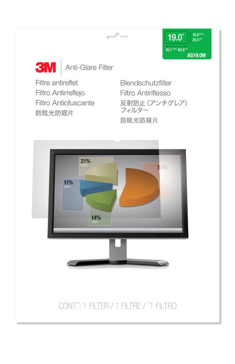 3M Anti-Glare Filter for 19 Inch Widescreen Monitor 16:10 AG190W1B - image 2