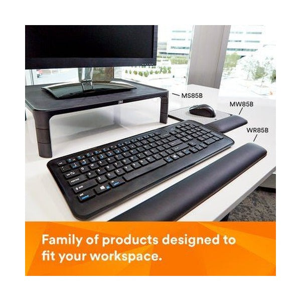 3M MW85B mouse pad dimensions and overall footprint shown from above