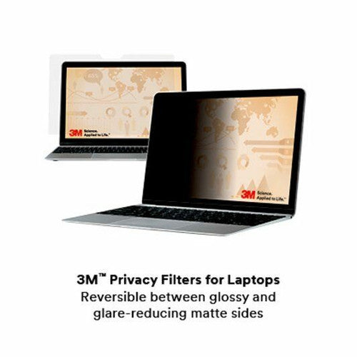 3M privacy filter reversible sides showing glossy and matte surfaces side by side