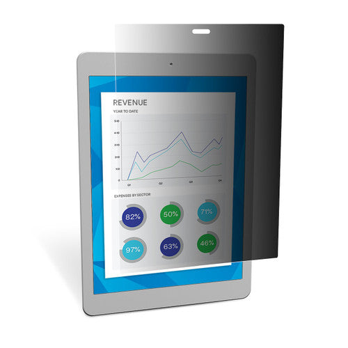 3M privacy filter fitted to Apple iPad Mini in portrait orientation