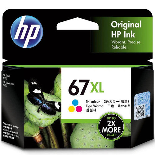 HP 67XL High Yield Original Ink Cartridge Tri-Colour 200 Pages