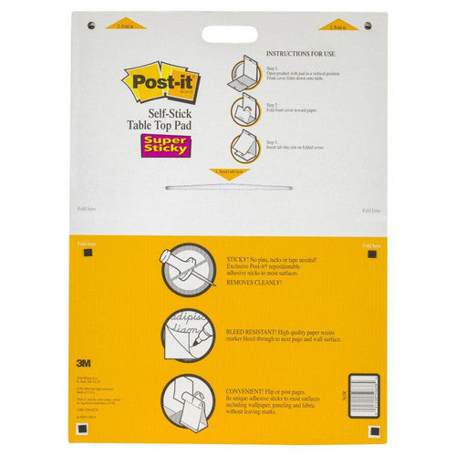 Post-it Tabletop Easel Pad White 508 x 584mm 20 Sheets 563R
