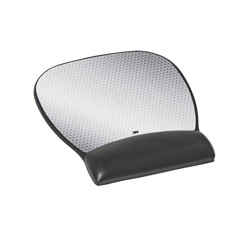 3M Precise Mousing Surface with Gel Wrist Rest MW310LE 234 x 221mm Black and Silver
