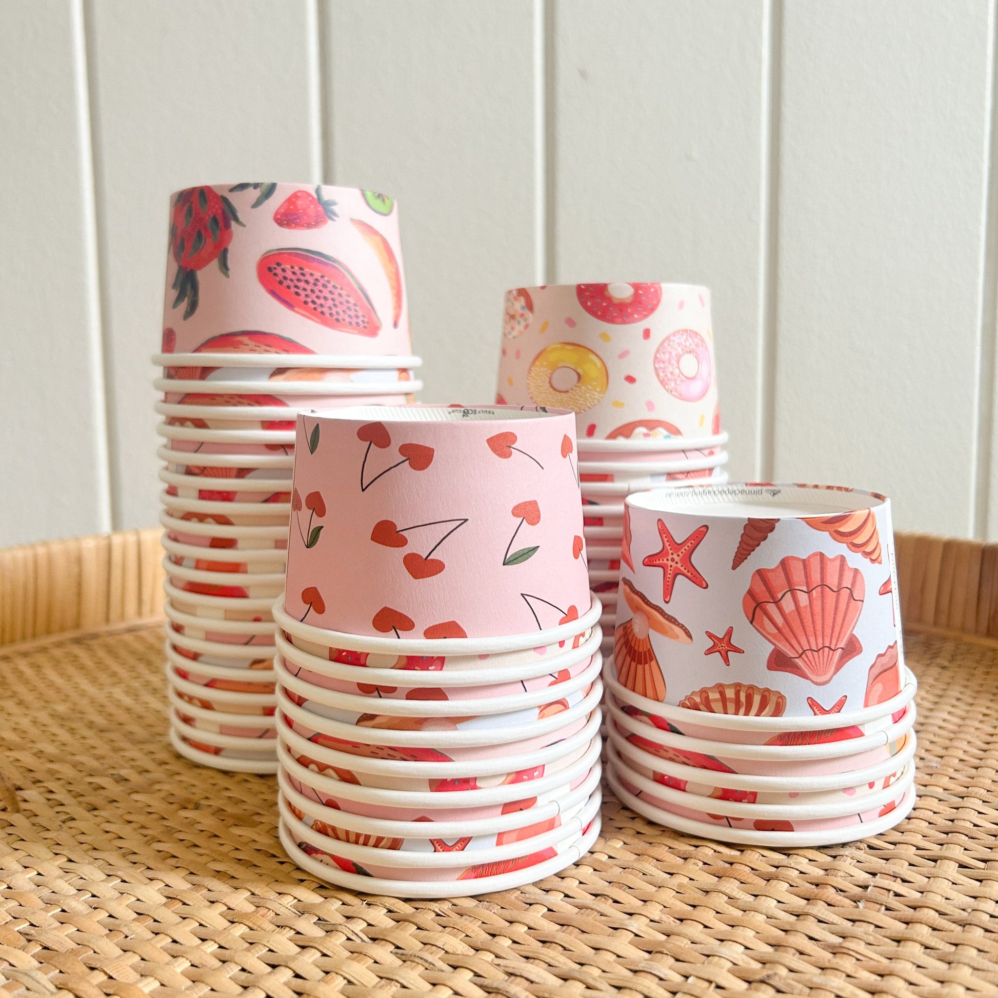 Creative Cafe Co 3oz paper gelato ice cream cup frozen yoghurt home compostable