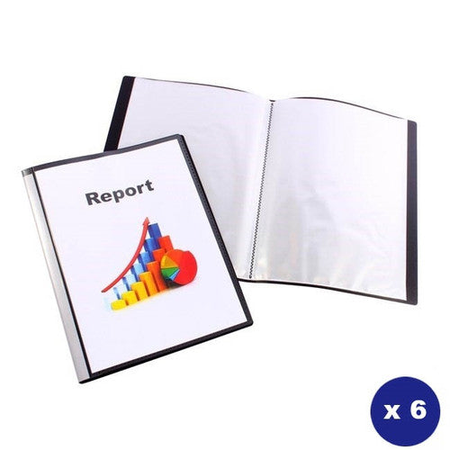 Bantex A4 Display Book Fixed Insert PP 40 Pockets Black Box of 6