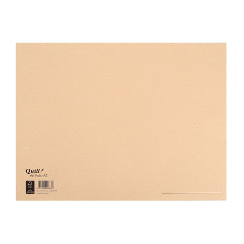Quill Kraft Folio with Flap 240gsm A3 Pack of 5