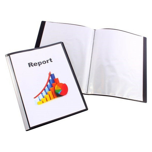 Bantex A4 Display Book Fixed Insert PP 60 Pockets Black Pack of 5