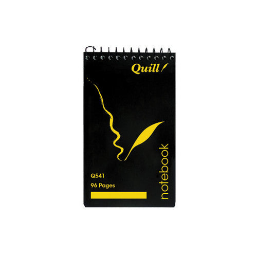 Quill Q Series Notebook 70gsm PP 147 x 87mm Top Opening 96 Pages Black Pack of 20
