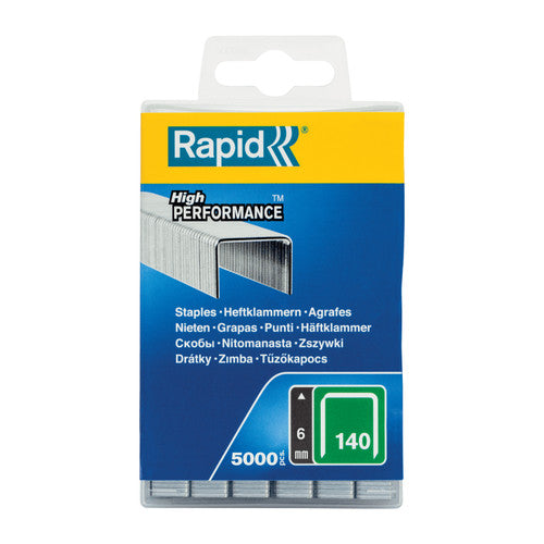 Rapid No.140 Flatwire Staples 6mm Box 5000