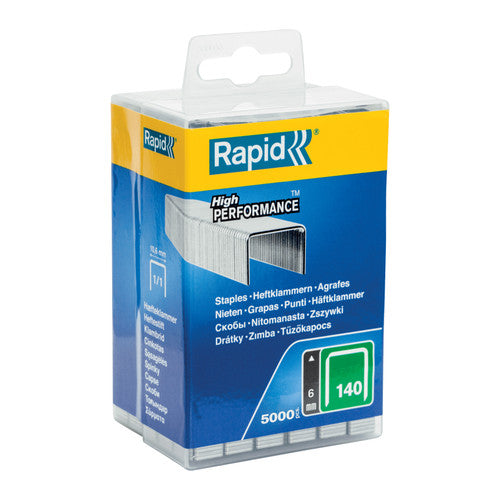 Rapid No.140 Flatwire Staples 6mm Box 5000