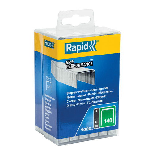 Rapid No.140 Flatwire Staples 8mm Box 5000