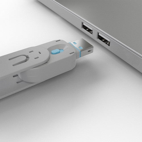 Lindy USB Type A Port Blocker 4 Pack + Key Blue
