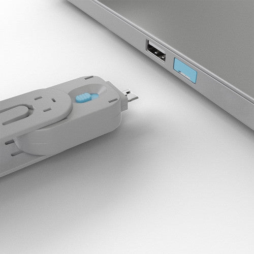 Lindy USB Type A Port Blocker 4 Pack + Key Blue