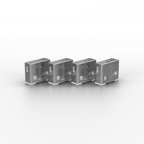 Lindy USB Type A Port Blocker 4 Pack + Key White