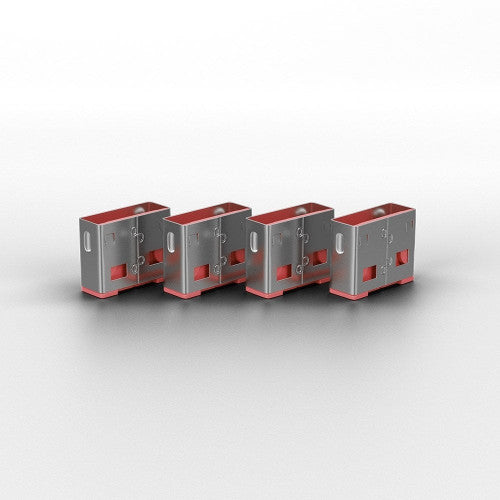 Lindy USB Type A Port Blocker 10 Pack (No Key) Pink