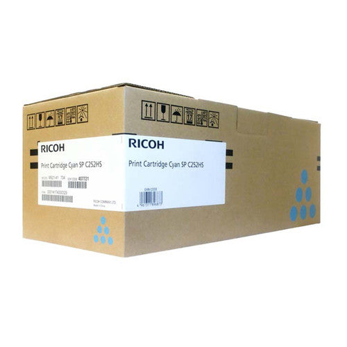 Ricoh 407721 SPC252 Toner Cartridge Cyan 6000 Pages