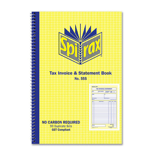 Spirax Carbonless Tax Invoice and Statement Book A6 50 Duplicate Sets