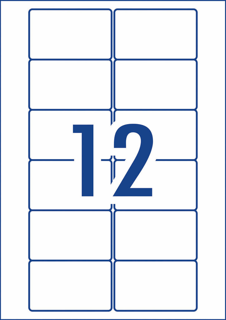 Avery White Video Face Labels L7671 300 Pack 76.2 x 46.4mm 12UP – view 3