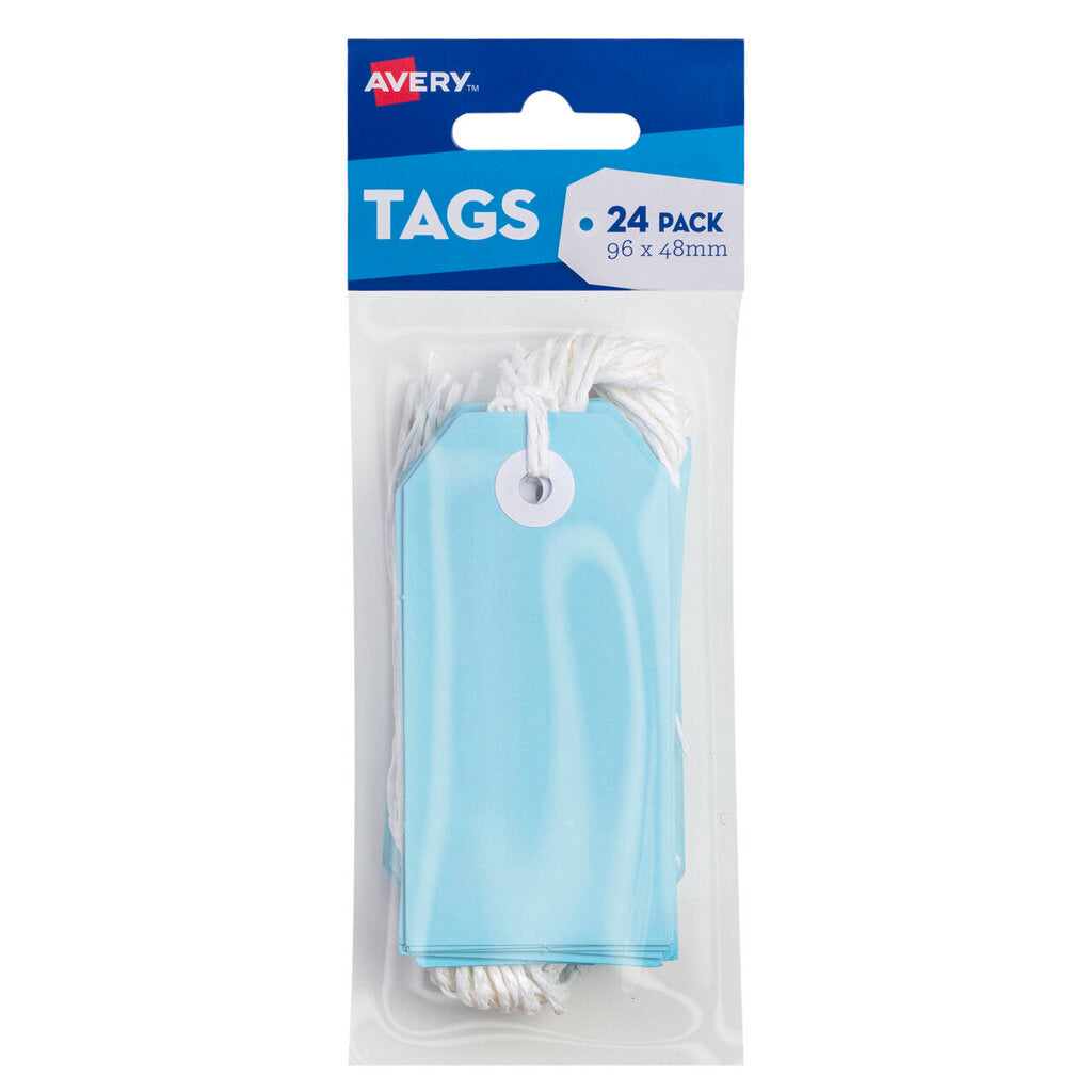 Avery Tag-It with String Size 3 Pastel Blue Pack 24