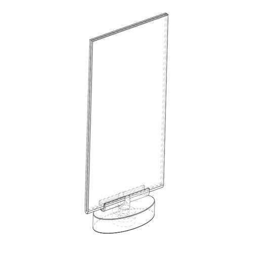 Deflecto Double Sided Rotating Sign Holder DL Portrait